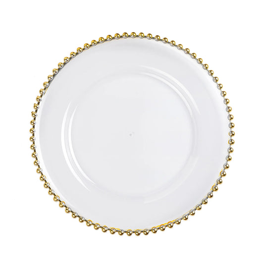 Gold Beaded Charger