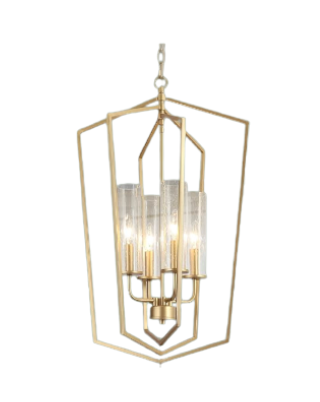Gold Geometric Chandelier