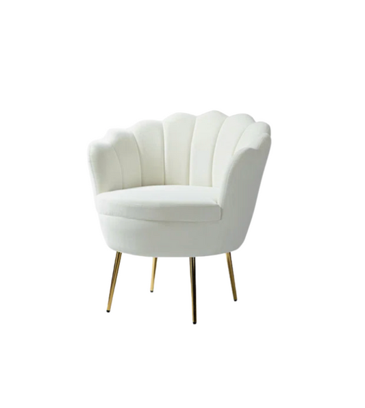 White Scalloped Chair