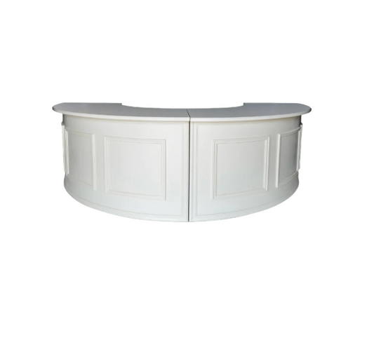 White Wood Round Bar